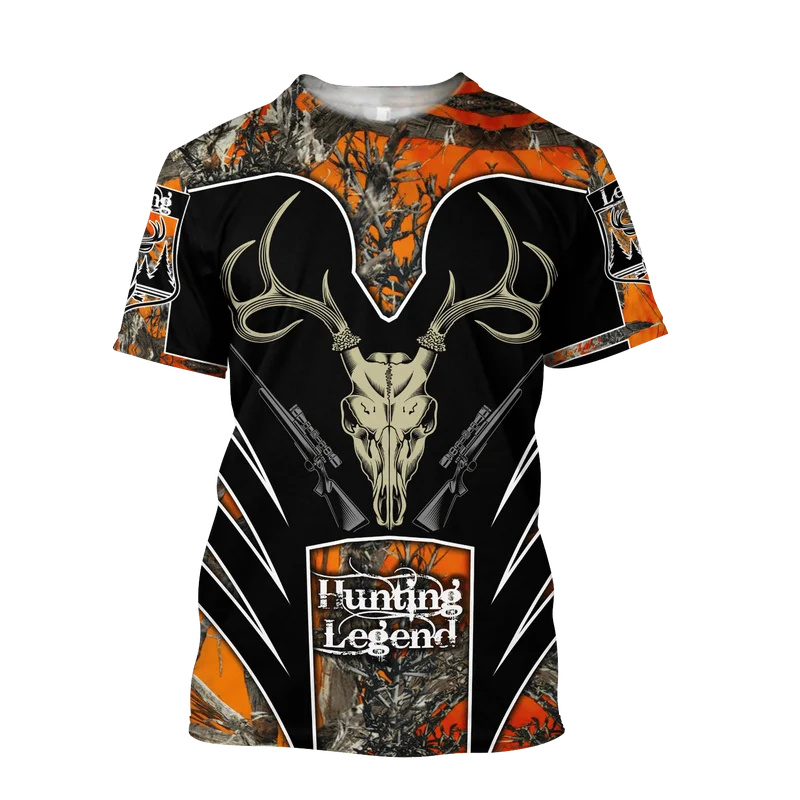 1 sztuka Koszulka męska z krót – Outdoor Hunting Graphic Tees recenzja i cena