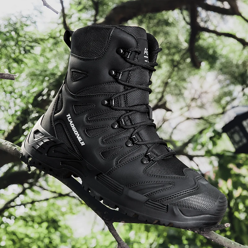 Outdoor Hunting Fabric - Męskie buty taktyczne trekkingowe outdoorowe, botki