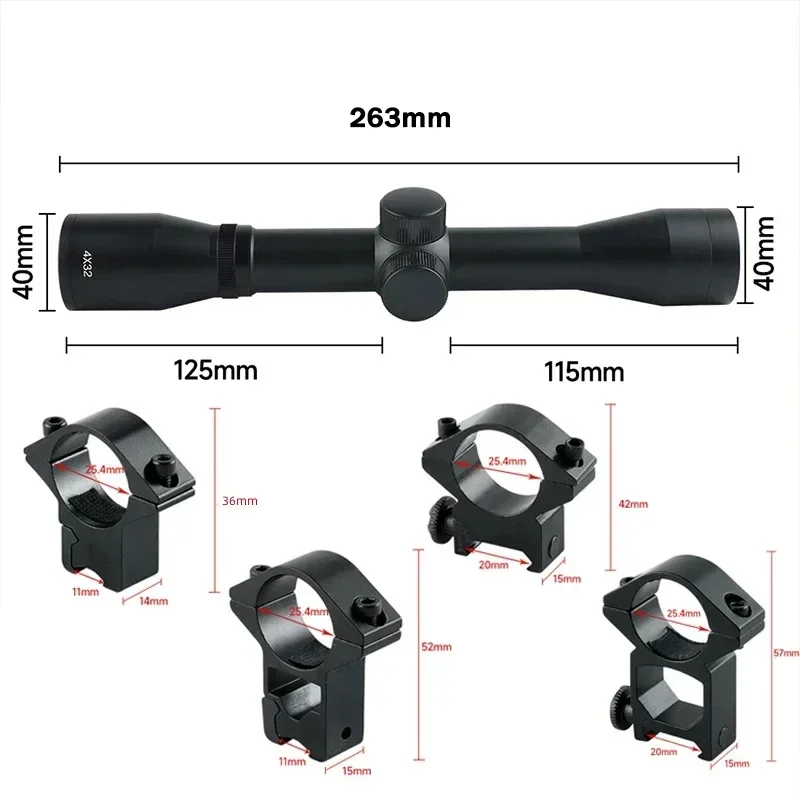 2-6X32AOE Krótkie lunety kuszy – Crossbow Scope Sight recenzja i cena