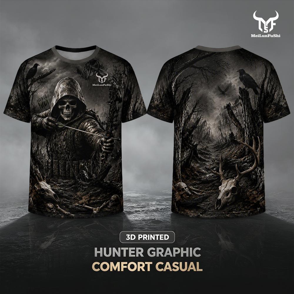 Koszulka z nadrukiem 3D Gotyck – Outdoor Hunting Graphic Tees recenzja i cena