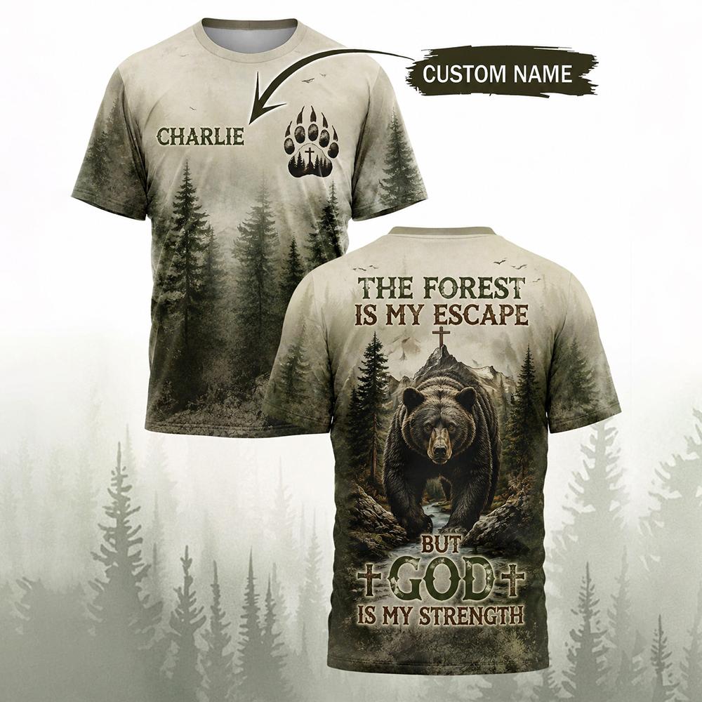 Męska koszulka vintage z nadru – Hunting And Camping In Forest recenzja i cena