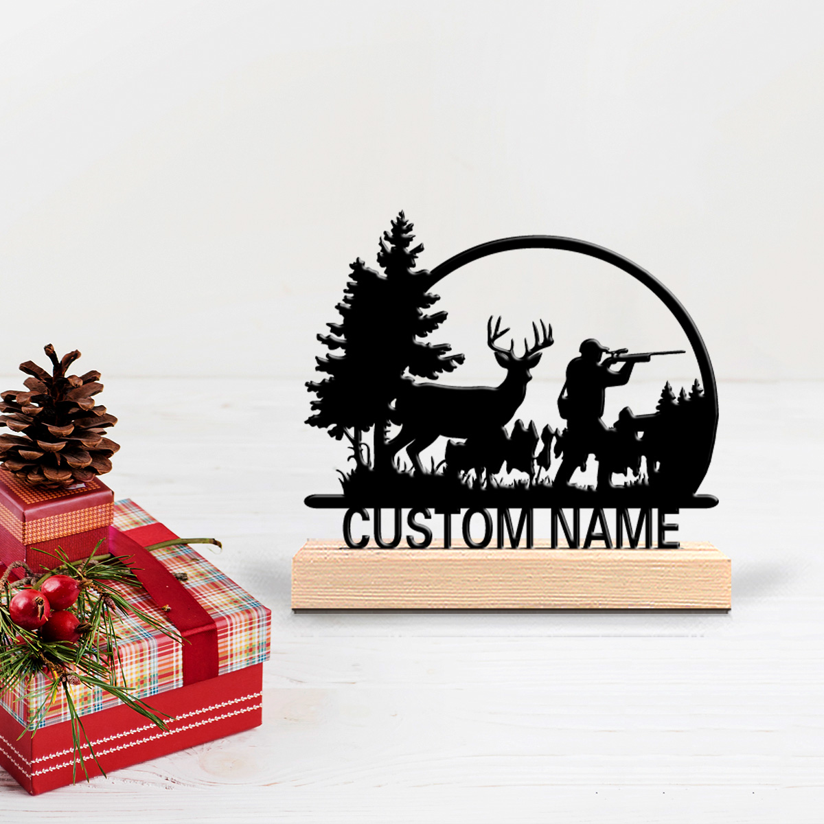 1 szt. Modna, personalizowana, – Hunting Outdoor Christmas Decorations recenzja i cena