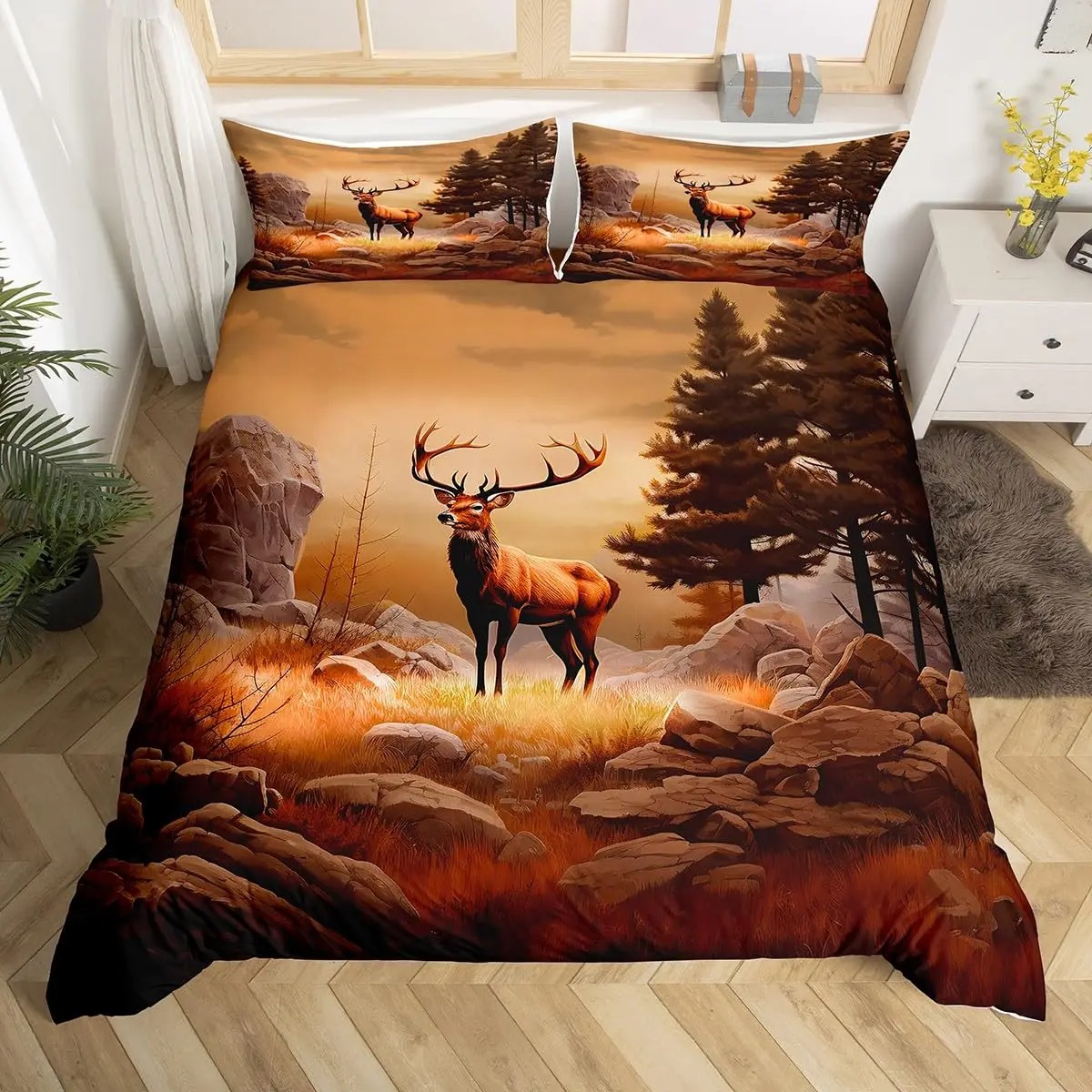Poszwa na kołdrę z motywem jel – Hunting And Camping In Forest recenzja i cena