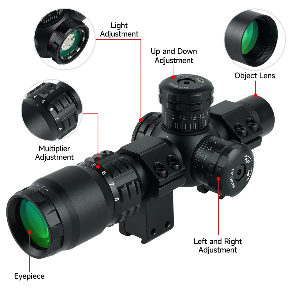 2-8x20IR lunety myśliwskie lun – Crossbow Scope Sight recenzja i cena