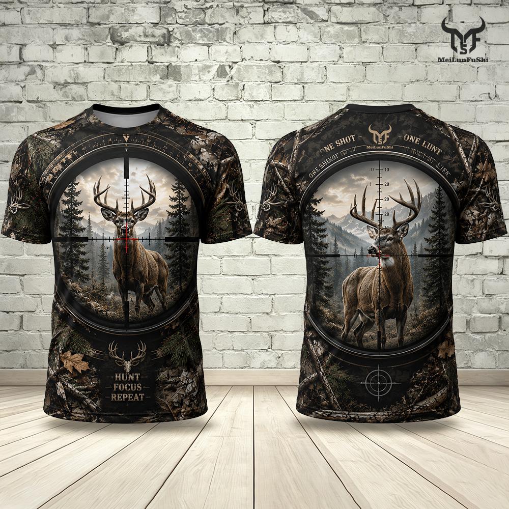 Nowa męska koszulka outdoorowa – Hunting And Camping In Forest recenzja i cena