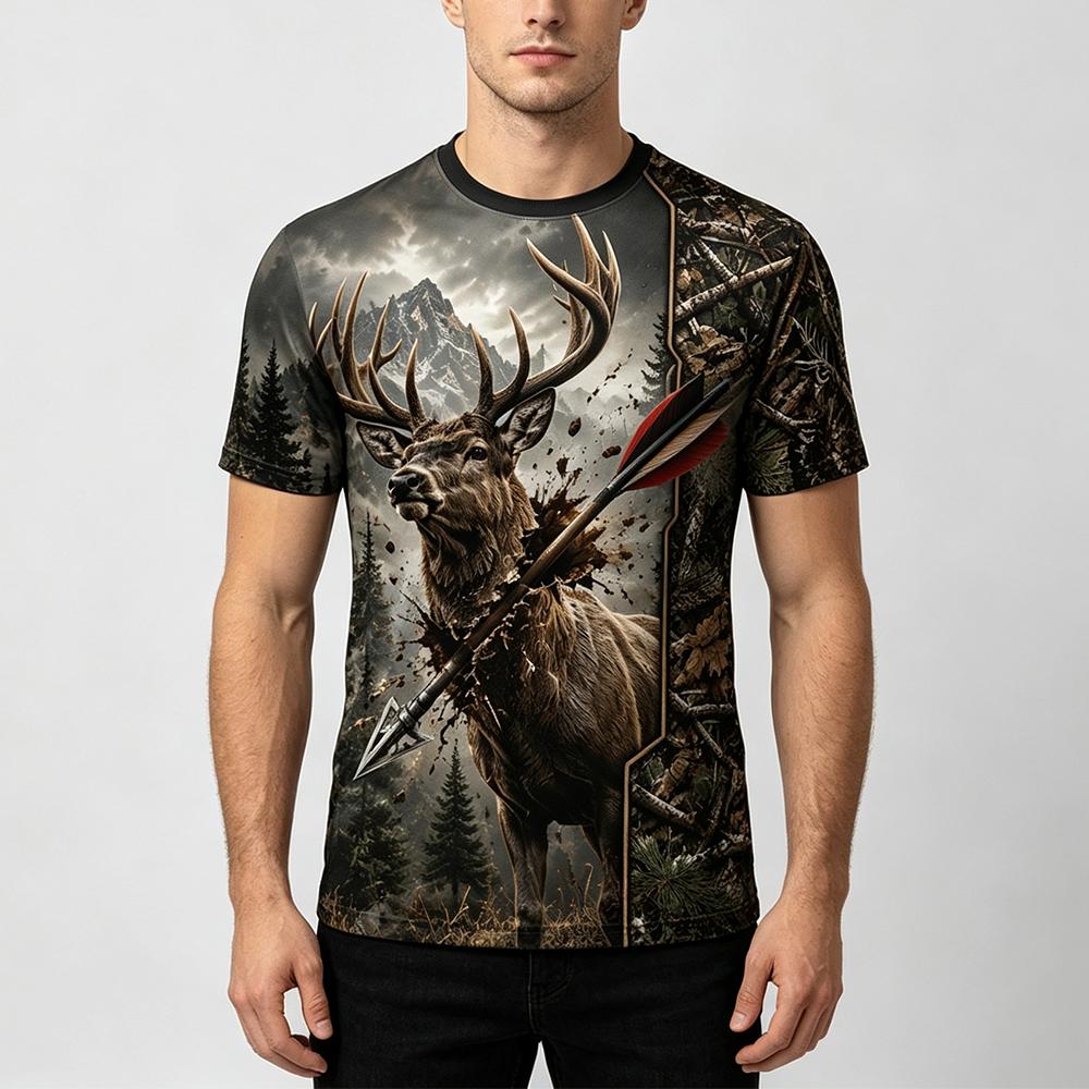 Nowa męska koszulka outdoorowa – Hunting And Camping In Forest recenzja i cena