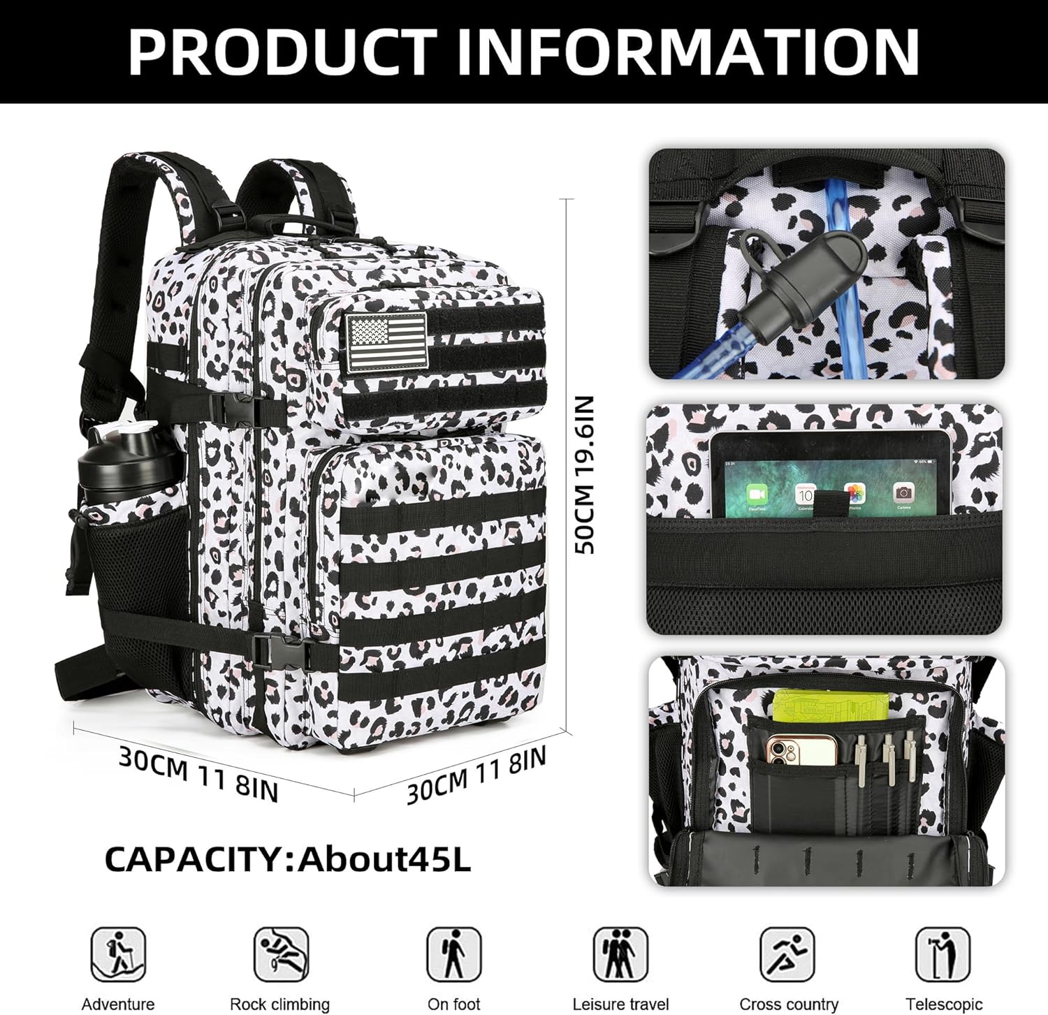 Duży plecak taktyczny 45L 3P t – Outdoor Hunting Backpack recenzja i cena