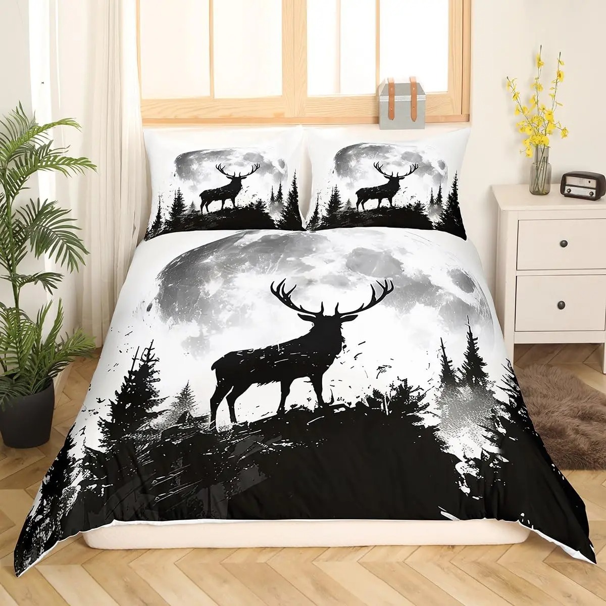 Poszwa na kołdrę z motywem jel – Hunting And Camping In Forest recenzja i cena